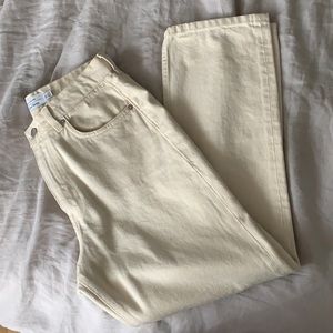 & other stories cream high rise denim jeans 28